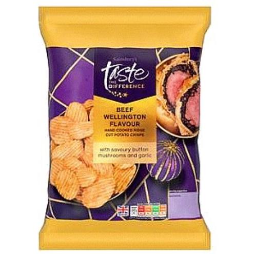 Sainsburys Sainsbury's Taste The Difference Beef Wellington Crisps