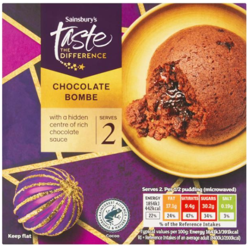 Sainsburys Sainsbury's Taste The Difference Chocolate Bombe