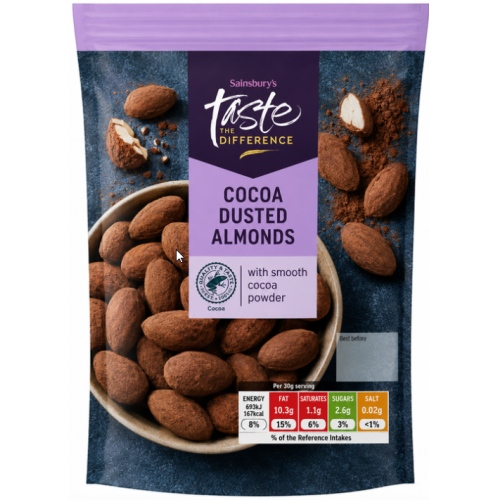 Sainsburys Sainsbury's Taste The Difference Cocoa Dusted Almonds