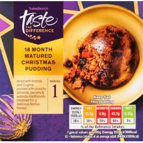 Sainsbury's Taste The Difference 18 Month Matured Christmas Pudding