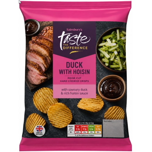 Sainsburys Sainsbury's Taste The Difference Duck With Hoisin Crisps
