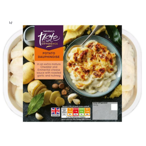 Sainsburys Sainsbury's Taste The Difference Creamy Potato Dauphinoise