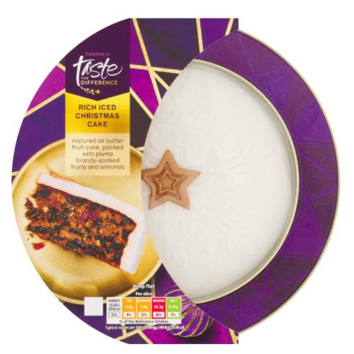 Sainsburys Sainsbury's Taste The Difference Frosty Iced Fruit Cake