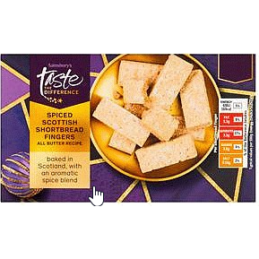 Sainsburys Sainsbury's Taste The Difference Xmas Spiced Shortbread Fingers 160g