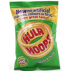 Crisps KP Snacks Hula Hoops Cheese and Onion 48 x 34g