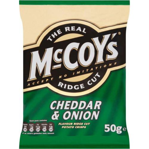 Crisps McCoys Cheddar and Onion 26 x 47.5g