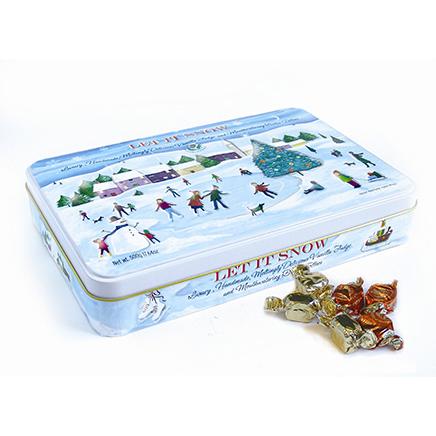 Gardiners Christmas Skating Scene Vanilla Fudge/Butter Toffee Tin
