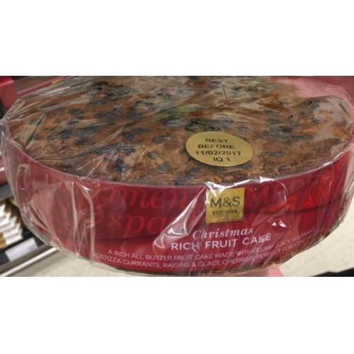 M&S Rich Fruit Round (Xmas Cake) 8 x 1.03kg