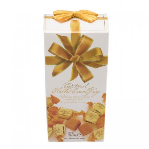 Fudge Carton Tartan Ribbon Clotted Cream