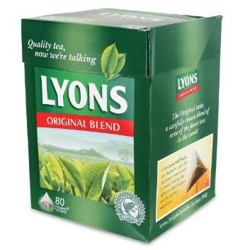 Lyons Original Blend Teabags 12 x 80 bags  (green)