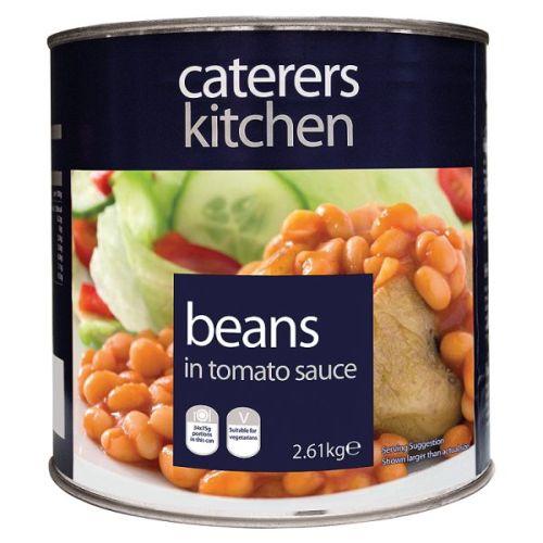 Catering - Caterers Kitchen Beans in Tomato Sauce 6 x