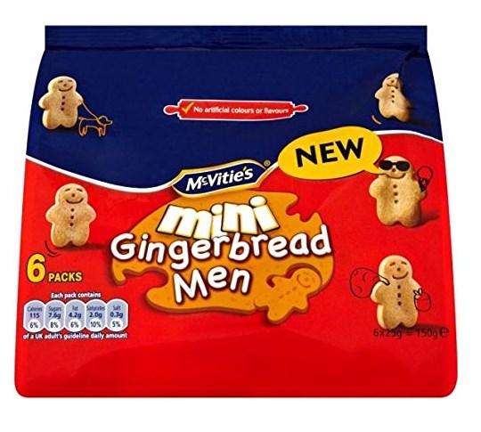 McVitie's McVities Mini Gingerbread Men 8 x 6pk x 19g