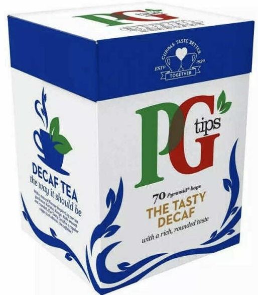 PG Tips Teabags Decaf 6 x 125g (70 bags)