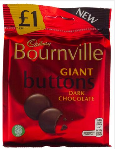 Cadbury Bournville Dark Giant Buttons Pouch 