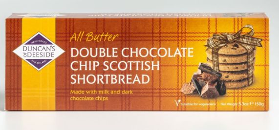 Duncans Shortbread - All Butter Double Chocolate Chip 12 x 150g