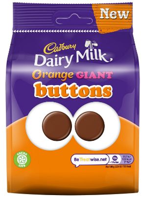 Cadbury Dairy Orange Giant Buttons Pouch 10 x 95g