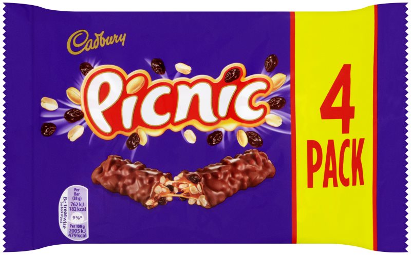 Cadbury Picnic 4pk 10 x 154g
