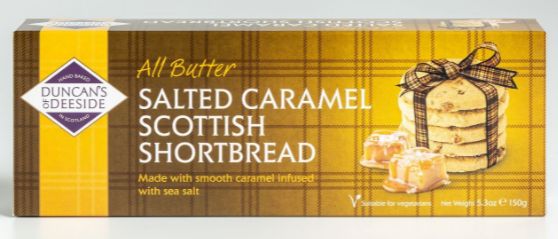 Duncans Shortbread - All Butter Salted Caramel 12 x 150g