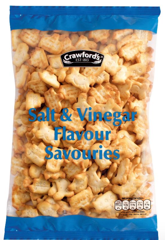 Crawfords Salt & Vinegar Savouries 8 x 250g