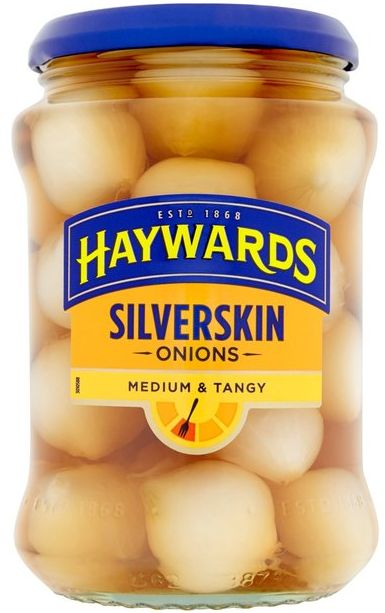 Haywards Silverskin Onions Medium & Tangy 6 x 400g