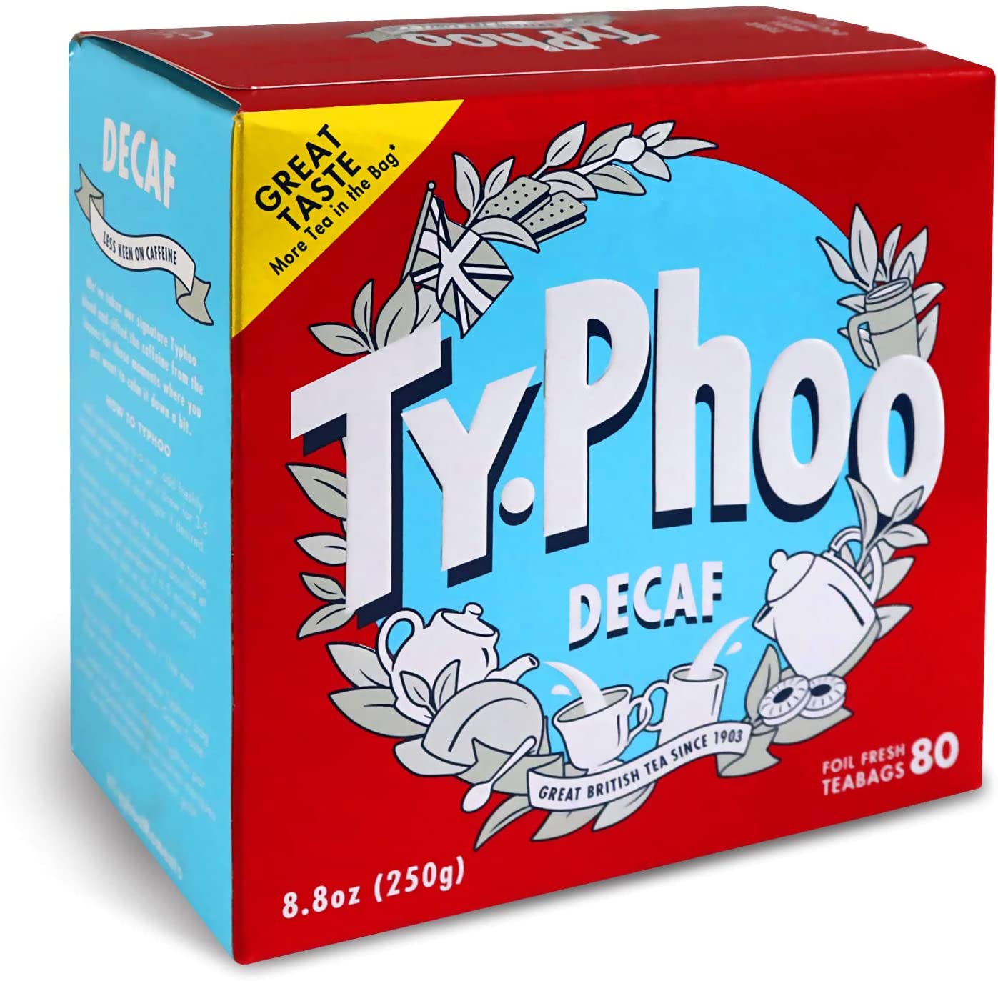 Typhoo Decaf Teabags 6 x 80 bags