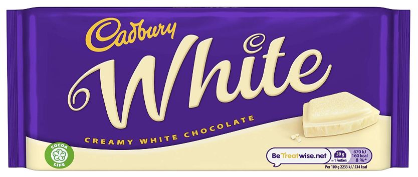 Cadbury Creamy White Chocolate Bar 24 x 90g