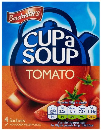 Batchelors Cupa Soup Tomato 4 x 9pk x 93g