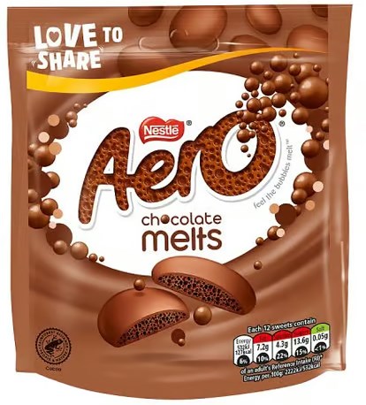 Nestle Aero Melts Milk Pouch 8 x 92g