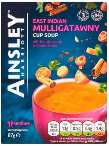 Ainsley Harriott Cupa Soup East Indian Mulligatawny 8 x 87g