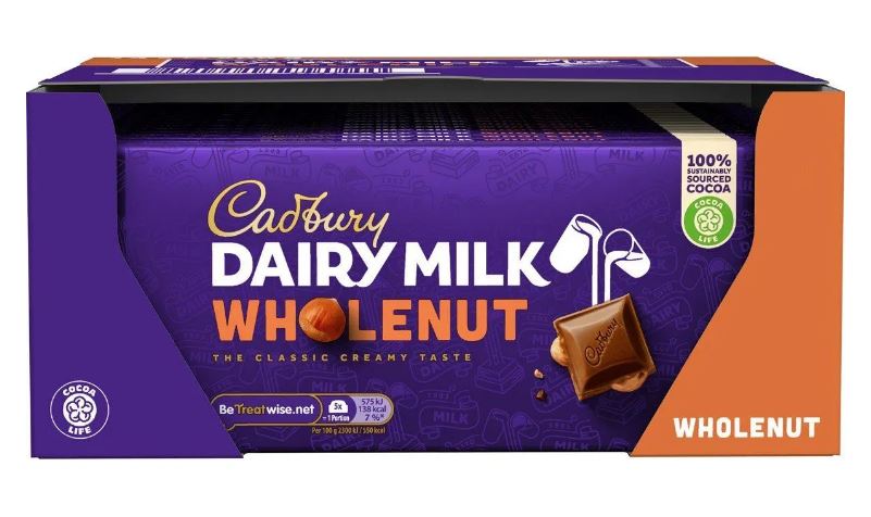 Cadbury Dairy Milk Wholenut 14 x 180g
