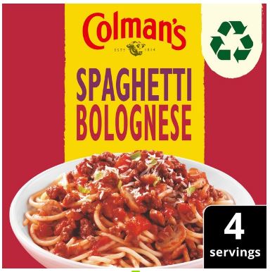 Colmans Sachets Spaghetti Bolognese 18 x 44g