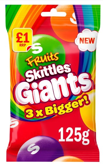 Skittles Fruit Giants Treat Bag 12 x 125g PM