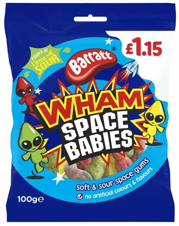 Candyland Barratt Wham Space Babies 12 x 100g PM