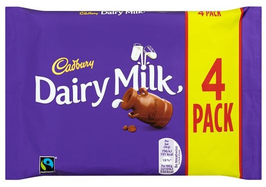 Cadbury Dairy Milk Regular 14 x 4pk x 32.5g