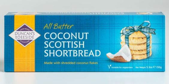 Duncans Shortbread - All Butter Coconut 12 x 150g