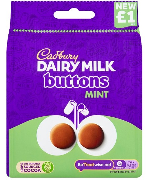 Cadbury Dairy Milk Buttons Mint PM 10 x 95g