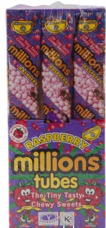 Millions Tubes Raspberry 12 x 65g