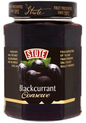 Stute Regular Blackcurrant Conserve Extra Jam  6 x 340g